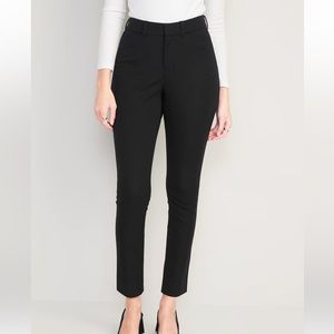 High-Waisted Pixie Skinny Ankle Dress Pants - Black